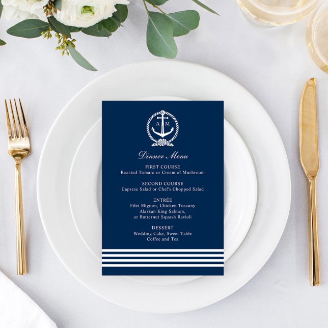 Menú Ancla de boda de la Marina Náutica Cena (Subido por el creador)