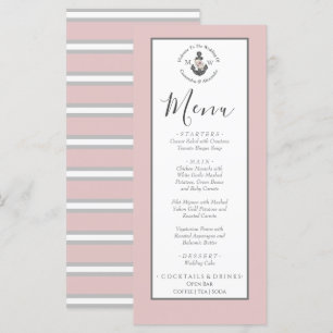 Menú Ancla floral de temática náutica Polvoriento 