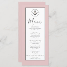 Menú Ancla floral de temática náutica Polvoriento 