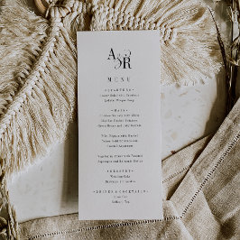 Menú ANDREA Clásico Elegante Fancy Unique Boda