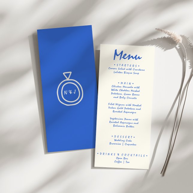 Menú Anillo Boda único brillante dibujado a mano (Subido por el creador)