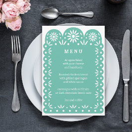 menú AQUA MEXICAN PAPEL PICADO