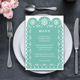 menú AQUA MEXICAN PAPEL PICADO