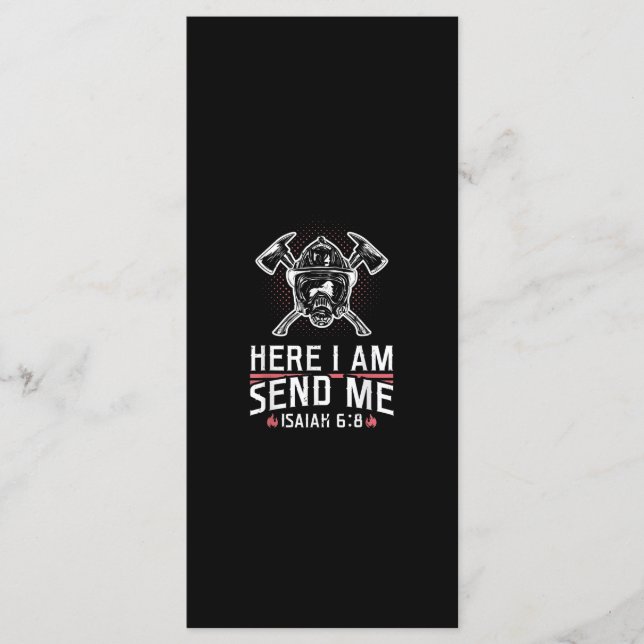 Menú Aquí Estoy Enviándome A Isaiah 68 Bombero (Anverso)