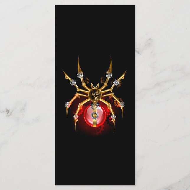 Menú Araña de vapor sobre negro (Anverso)