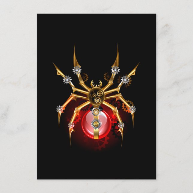 Menú Araña de vapor sobre negro (Anverso)