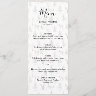 Menú Árbol de pino desvanecido y cena de boda de Navida