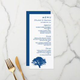 Menú Árbol de roble azul, Boda rústico y minimalista