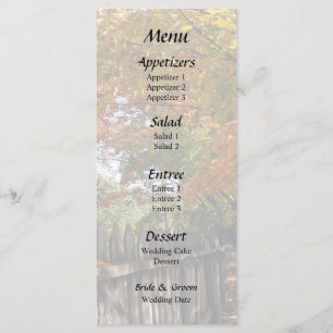 Menú Árboles de otoño y valla de bolas