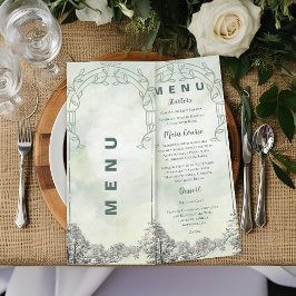Menú Arco de Jardín Verde Salvia Recepción de Boda Botá