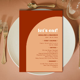 Menú Arco de Terracota Chic Peach Comamos Bodas