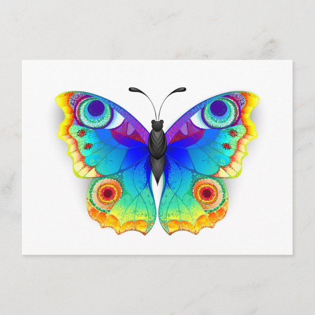 Menú Arcoiris mariposa Peacock Eye (Anverso)