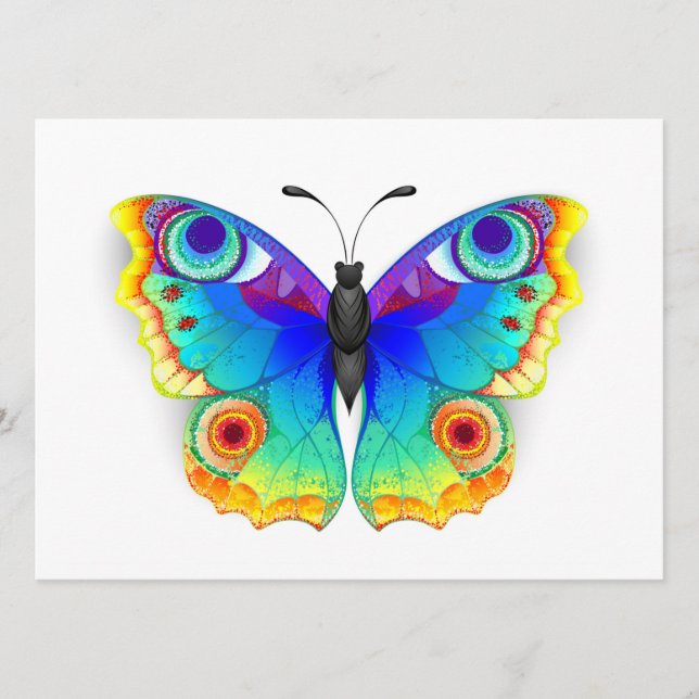 Menú Arcoiris mariposa Peacock Eye (Anverso)