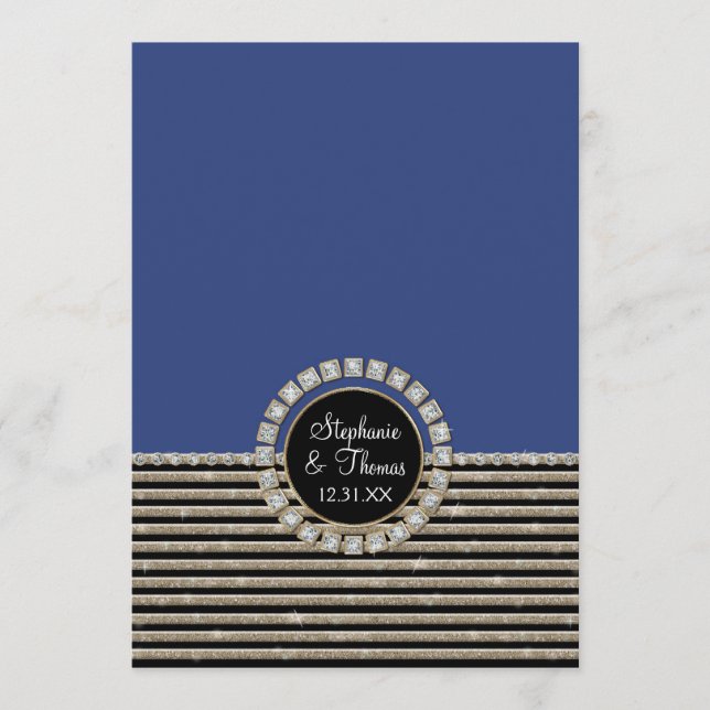 Menú Art Deco Moderno Aspecto horizontal de raya Purpur (Anverso)