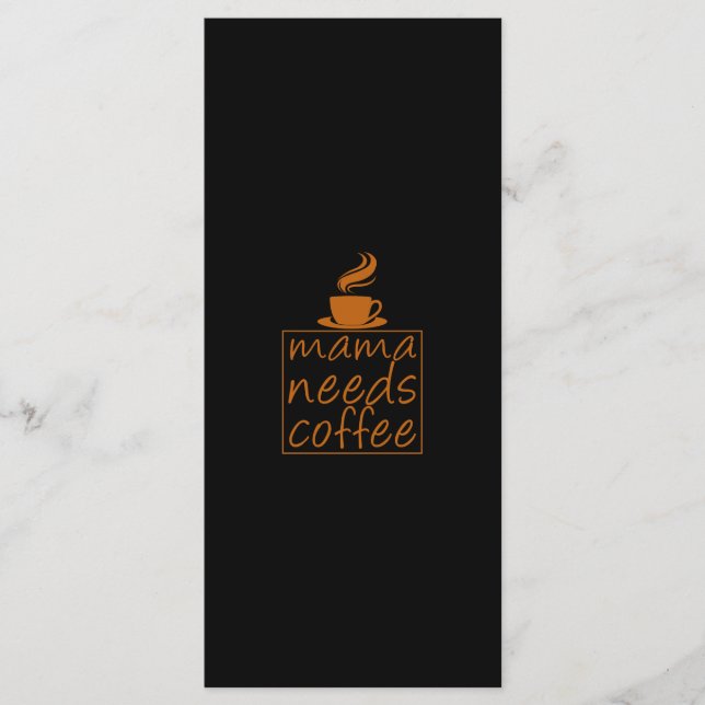 Menú Arte del Café Mamá Necesita Café (Anverso)