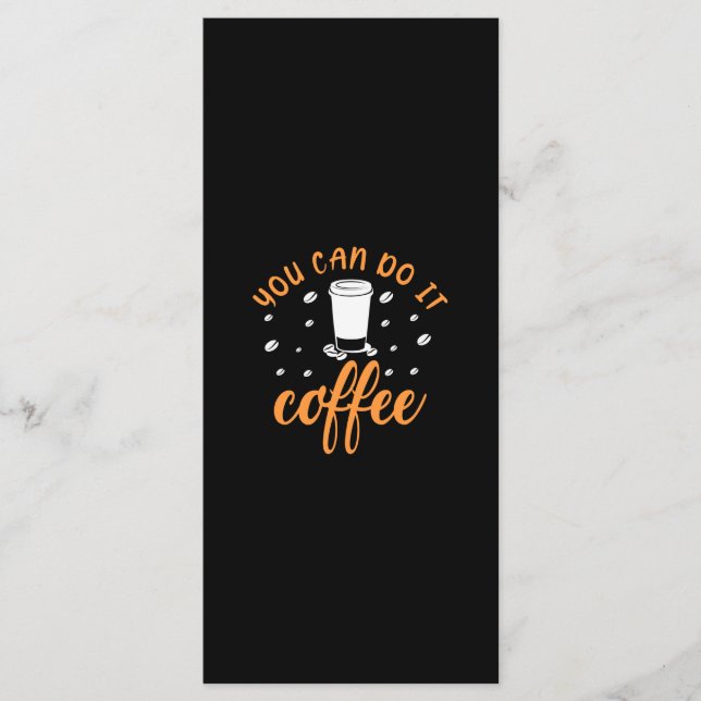 Menú Arte del Café Puedes Hacerlo Café (Anverso)