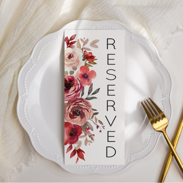 Menú Asientos reservados para Rosas florales rojos de R (Subido por el creador)