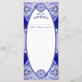 Menú Azul cerámico de Grecia