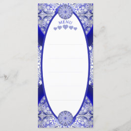 Menú Azul de encaje cerámico de Grecia