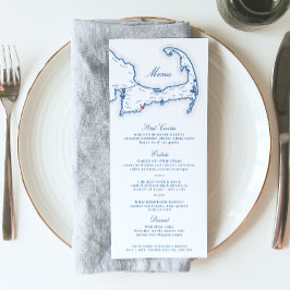Menú Azul de la Marina de la Boda de Cabo Cod