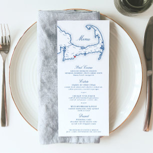 Menú Azul de la Marina de la Boda de Cabo Cod