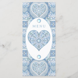 Menú Azul de luz de encaje cerámico