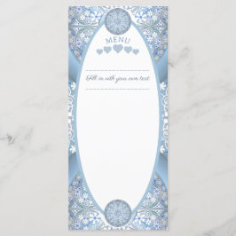 Menú Azul de luz de encaje cerámico