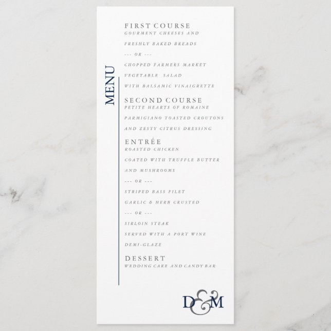 Menú Azul Noche Polar (Anverso)