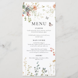 Menú Baby in Bloom Wildflower Baby Shower