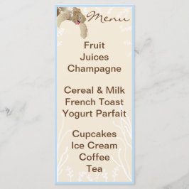 Menú Baby Shower "BlueTurtle"