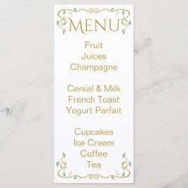 Menú Baby Shower "Castle in the Sky"