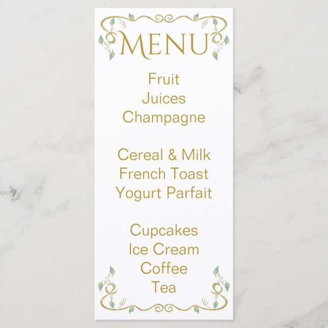 Menú Baby Shower "Castle in the Sky" (Anverso)