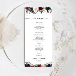 Menú Baby Shower de Borgoña y Marina