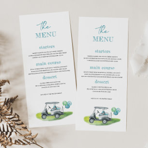 Menú Baby Shower de golf