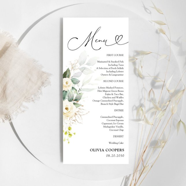 Menú Baby Shower de rosas blancas (Subido por el creador)