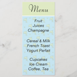 Menú Baby Shower "Delfines Azules"