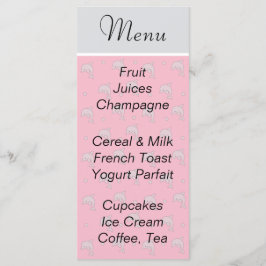 Menú Baby Shower "Delfines rosados"