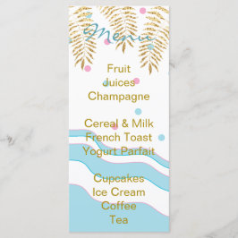 Menú Baby Shower "Flamingo Mommy & Baby"