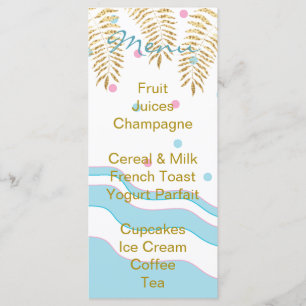 Menú Baby Shower "Flamingo Mommy & Baby"