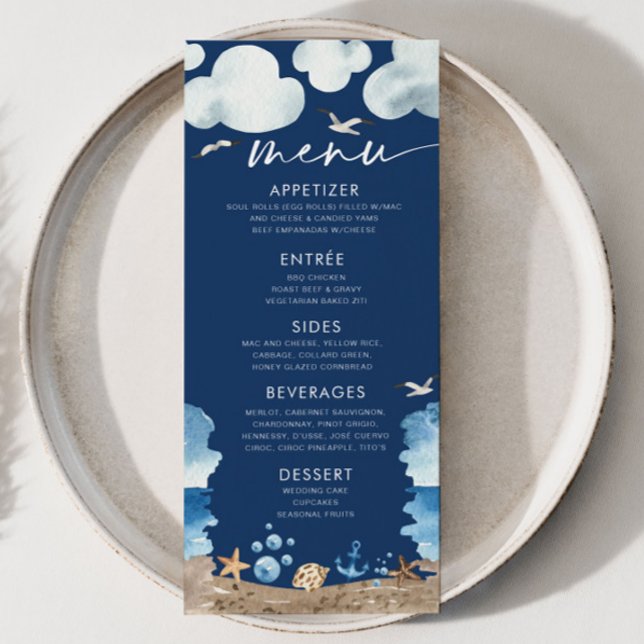 Menú Baby Shower Nautica Navy (Subido por el creador)