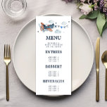 Menú Baby Shower Vintage Airplane Clouds<br><div class="desc">Menú Baby Shower Vintage Airplane Clouds. Este diseño cuenta con un adorable avión vintage. Personalice este diseño personalizado con su propio texto y detalles.</div>