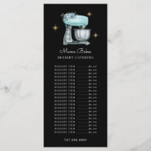 Baker Pastry Acuarela Utensilios de horneado Negro