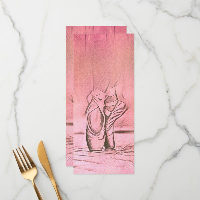 Menú Ballet rosa zapatillas Ballerina (Anverso/Reverso In Situ)