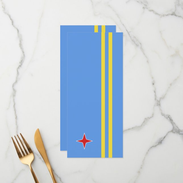 Menú Bandera de Aruba (Anverso/Reverso In Situ)