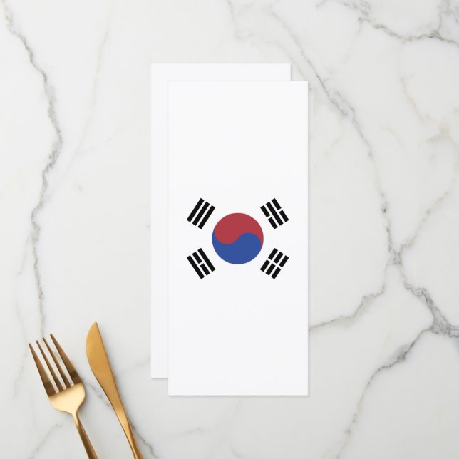 Menú Bandera de Corea del Sur (Anverso/Reverso In Situ)