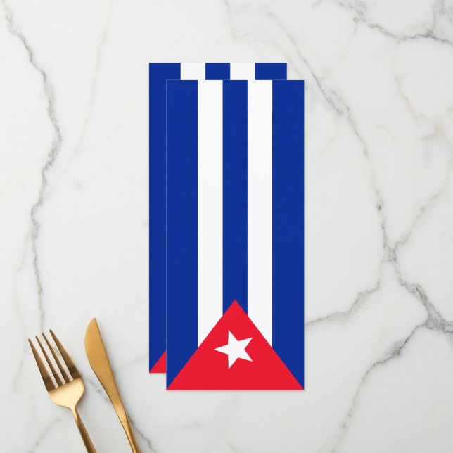 Menú Bandera de Cuba (Anverso/Reverso In Situ)