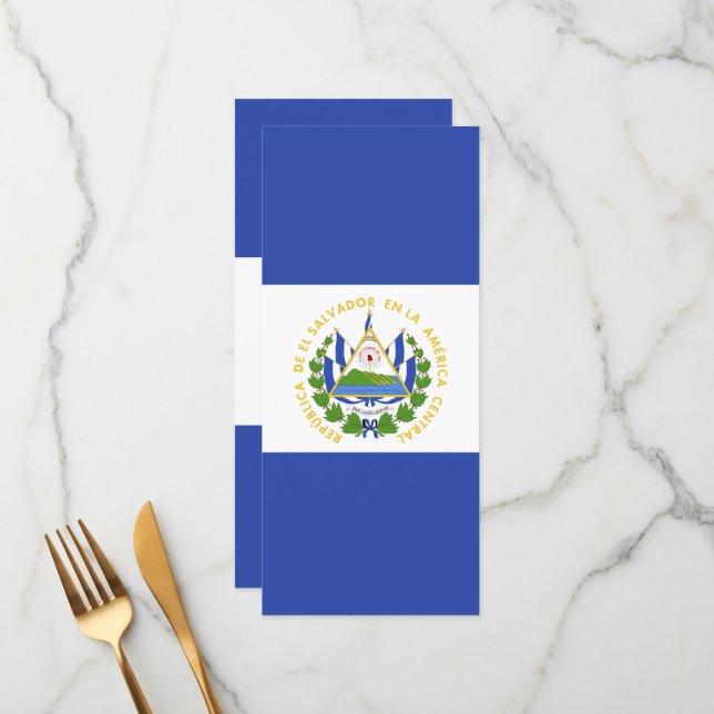 Menú Bandera de El Salvador (Anverso/Reverso In Situ)