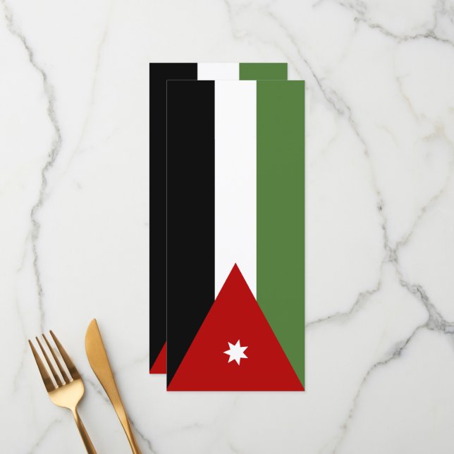 Menú Bandera de Jordania (Anverso/Reverso In Situ)