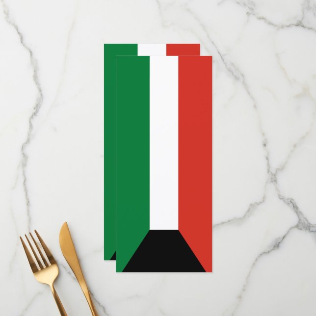 Menú Bandera de Kuwait (Anverso/Reverso In Situ)
