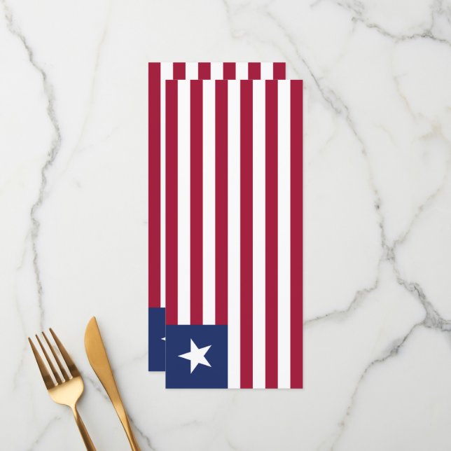 Menú Bandera de Liberia (Anverso/Reverso In Situ)